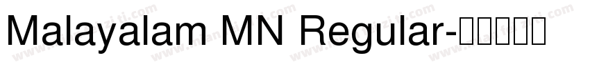 Malayalam MN Regular字体转换